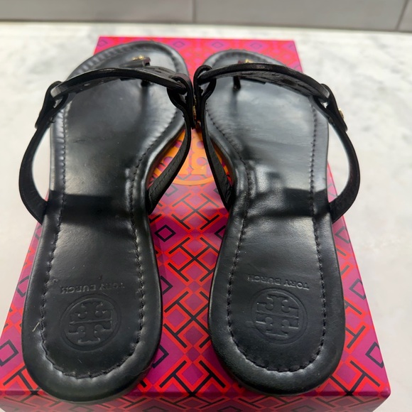 Tory Burch Black Miller Calf Leather Women's Sandals - Picture 5 of 9